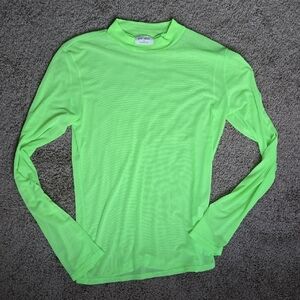 Free Kisses Neon Green Mesh Top